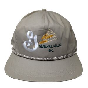 General Mills Inc. Slideback Rope Hat Tan One Size Leather Strap Sportcap